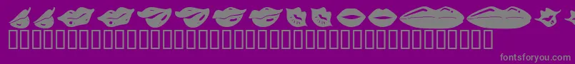 KrLippy Font – Gray Fonts on Purple Background