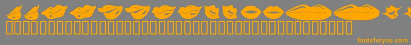KrLippy Font – Orange Fonts on Gray Background