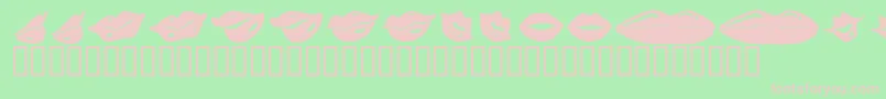 KrLippy Font – Pink Fonts on Green Background