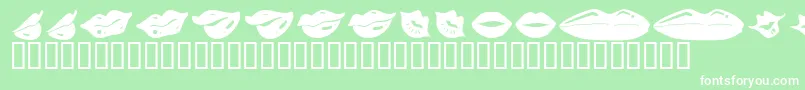 フォントKrLippy – 緑の背景に白い文字