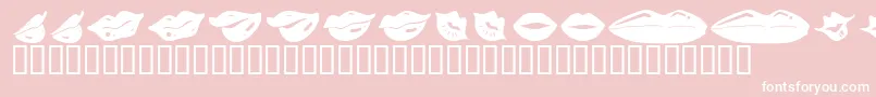 KrLippy-Schriftart – Weiße Schriften auf rosa Hintergrund