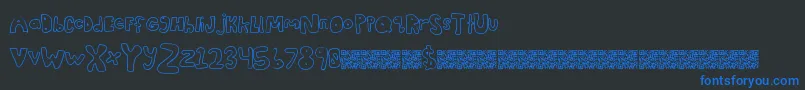 Awesomestyle Font – Blue Fonts on Black Background