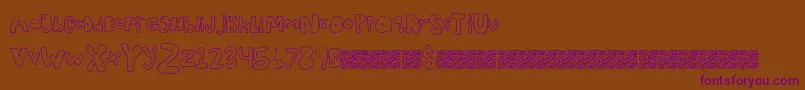 Awesomestyle Font – Purple Fonts on Brown Background