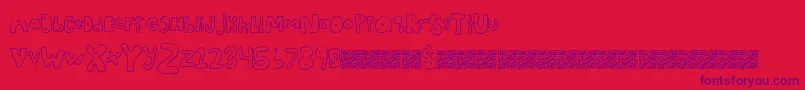 Awesomestyle-fontti – violetit fontit punaisella taustalla