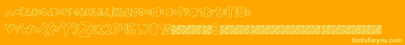 Awesomestyle Font – Yellow Fonts on Orange Background