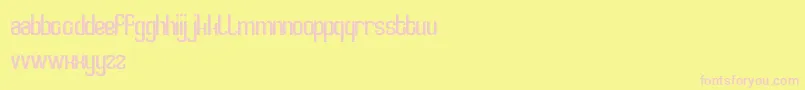 SmartWatch-fontti – vaaleanpunaiset fontit keltaisella taustalla