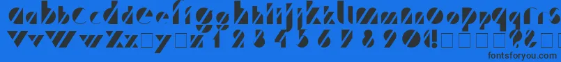 TreffiNormal Font – Black Fonts on Blue Background