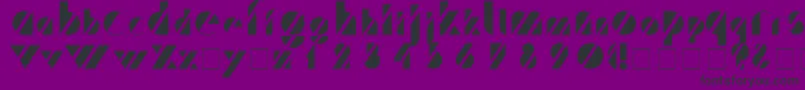 TreffiNormal Font – Black Fonts on Purple Background