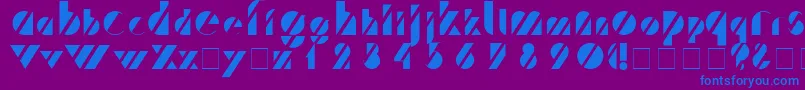 TreffiNormal Font – Blue Fonts on Purple Background