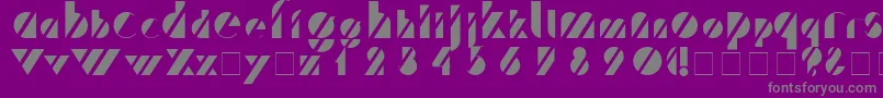 TreffiNormal Font – Gray Fonts on Purple Background