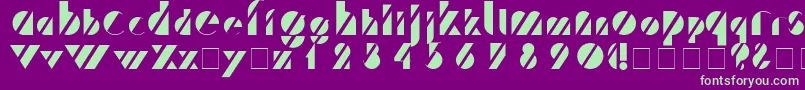 TreffiNormal Font – Green Fonts on Purple Background