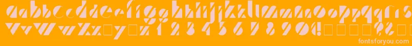 TreffiNormal Font – Pink Fonts on Orange Background