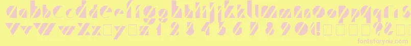 TreffiNormal Font – Pink Fonts on Yellow Background