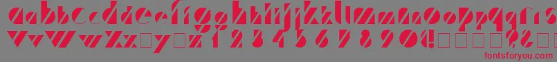 TreffiNormal Font – Red Fonts on Gray Background