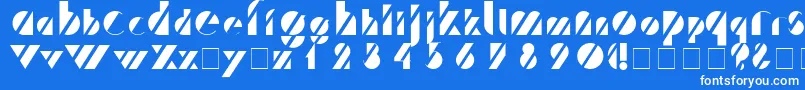 フォントTreffiNormal – 青い背景に白い文字