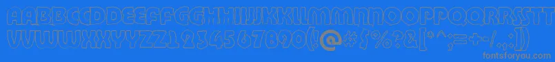 Подробнее о шрифте BighaustitulbrkhllRegular Шрифт BighaustitulbrkhllRegular – серые шрифты на синем фоне