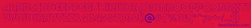 BighaustitulbrkhllRegular Font – Purple Fonts on Red Background