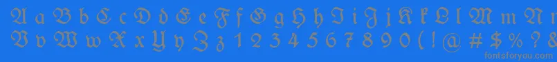 WieynckfrakturGesperrtunz1l Font – Gray Fonts on Blue Background