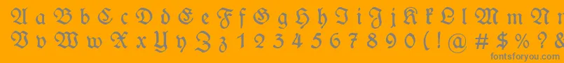 WieynckfrakturGesperrtunz1l Font – Gray Fonts on Orange Background