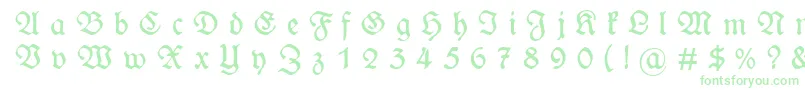 WieynckfrakturGesperrtunz1l Font – Green Fonts on White Background