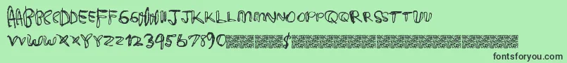 Deliciouscandy Font – Black Fonts on Green Background