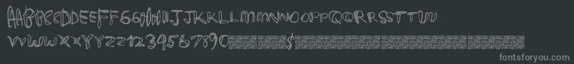 Deliciouscandy Font – Gray Fonts on Black Background