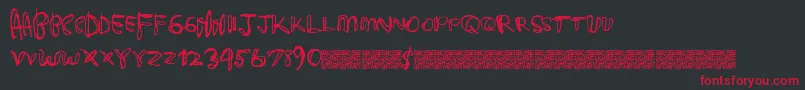 Deliciouscandy Font – Red Fonts on Black Background