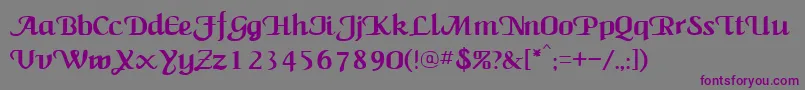 CamilleRegular Font – Purple Fonts on Gray Background