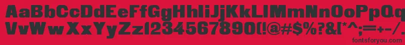 Fettesteinschrift Font – Black Fonts on Red Background