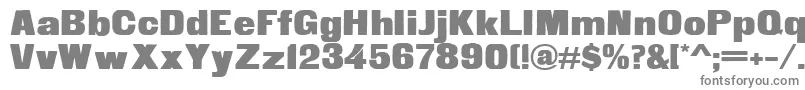 フォントFettesteinschrift – 白い背景に灰色の文字