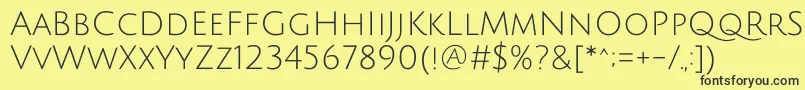 JuliussansoneRegular Font – Black Fonts on Yellow Background