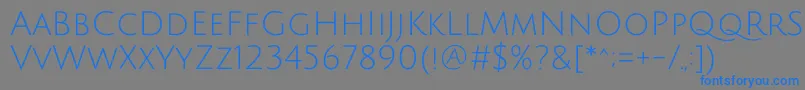 フォントJuliussansoneRegular – 灰色の背景に青い文字