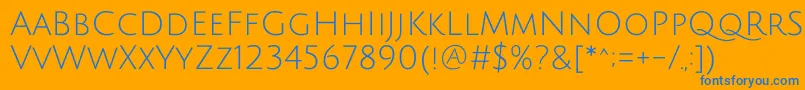 JuliussansoneRegular Font – Blue Fonts on Orange Background