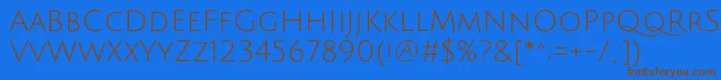 JuliussansoneRegular Font – Brown Fonts on Blue Background