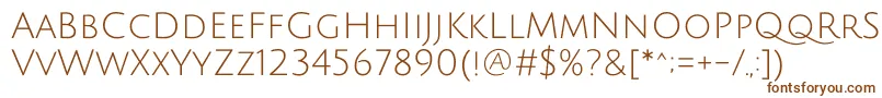 JuliussansoneRegular Font – Brown Fonts on White Background