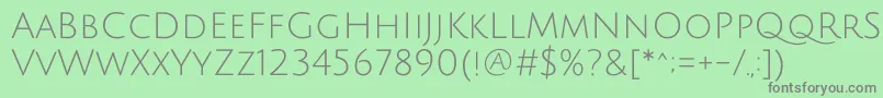 JuliussansoneRegular Font – Gray Fonts on Green Background