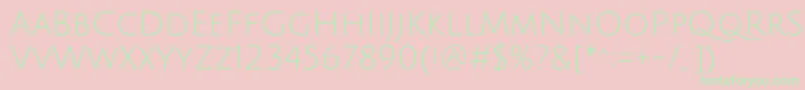 JuliussansoneRegular Font – Green Fonts on Pink Background