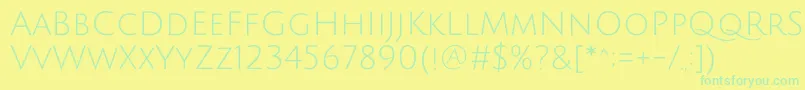 JuliussansoneRegular Font – Green Fonts on Yellow Background