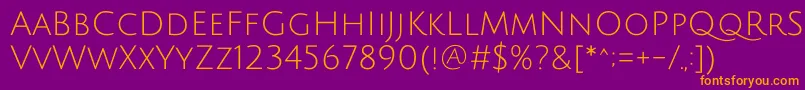 JuliussansoneRegular Font – Orange Fonts on Purple Background