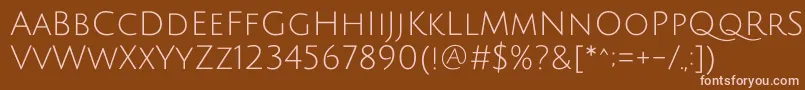 Шрифт JuliussansoneRegular – розовые шрифты на коричневом фоне