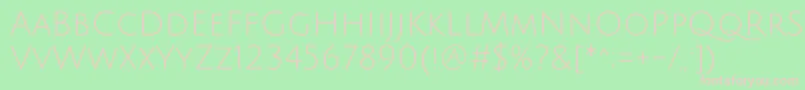 Шрифт JuliussansoneRegular – розовые шрифты на зелёном фоне