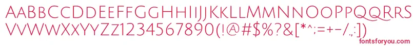 JuliussansoneRegular Font – Red Fonts on White Background