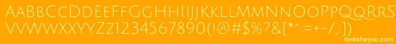 JuliussansoneRegular Font – Yellow Fonts on Orange Background