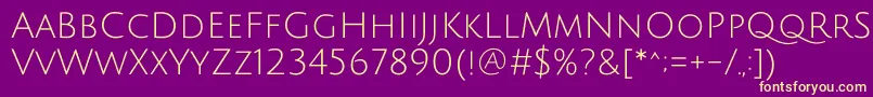 JuliussansoneRegular Font – Yellow Fonts on Purple Background