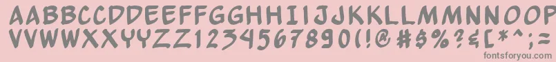 Yewbn Font – Gray Fonts on Pink Background