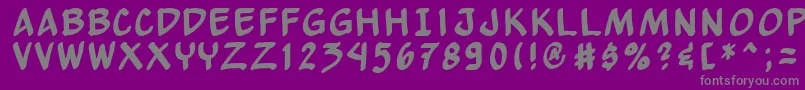 Yewbn Font – Gray Fonts on Purple Background
