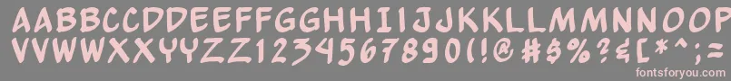 Yewbn Font – Pink Fonts on Gray Background