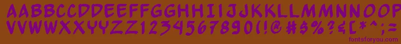 Yewbn Font – Purple Fonts on Brown Background