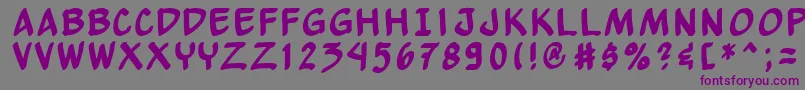 Yewbn Font – Purple Fonts on Gray Background