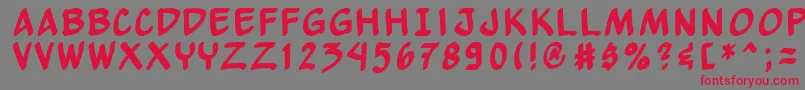 Yewbn Font – Red Fonts on Gray Background